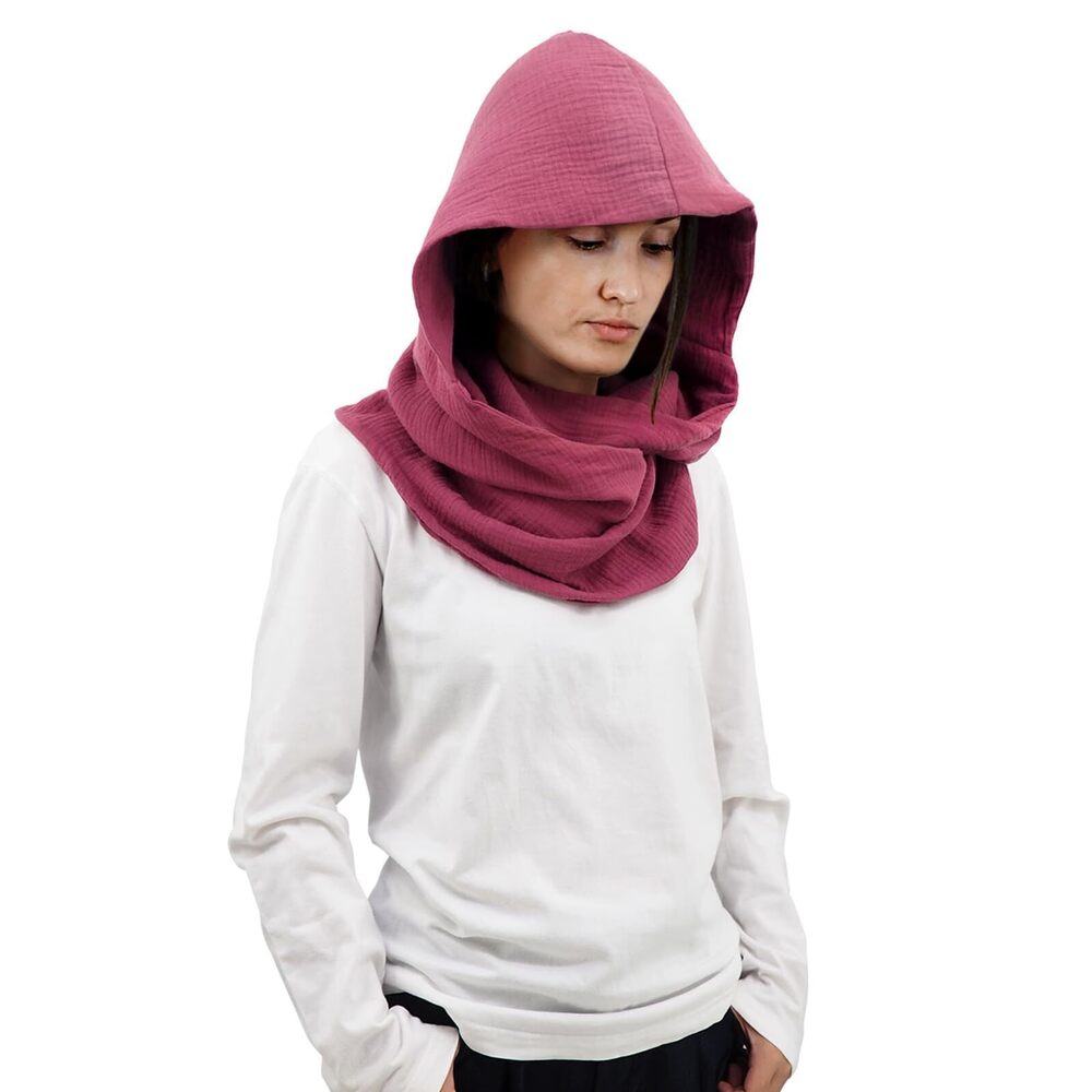9833 Fashion Pullover Scarf Hooded Scarf | Multifunctional Medieval Linen